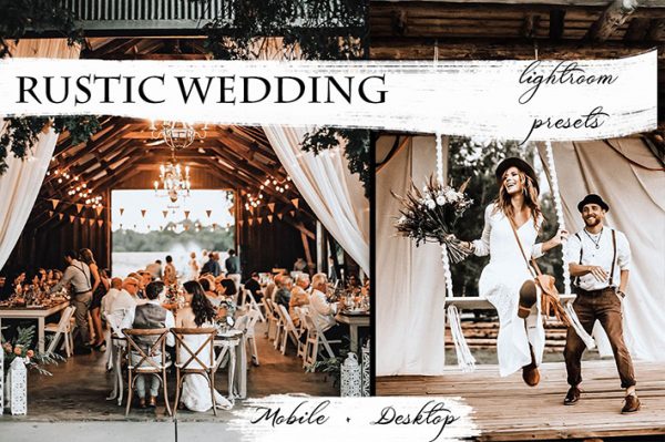 20 پریست لایت روم عروسی تم عروسی روستایی Rustic Wedding Lightroom Presets