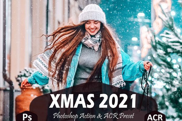 20 پریست کمرا راو و اکشن فتوشاپ 2021 کریسمس Xmas 2021 Photoshop Actions ACR Presets