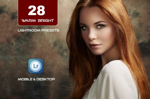 28 پریست لایت روم پرتره حرفه ای Warm and Bright Lightroom Presets