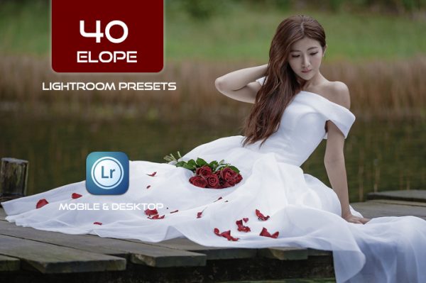 40 پریست لایت روم عروسی و کمرا راو و اکشن کمرا راو فتوشاپ Elope Lightroom Presets