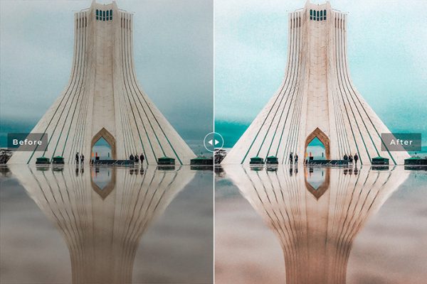 40 پریست لایت روم و کمرا راو و اکشن کمرا راو فتوشاپ تم تهران Tehran Lightroom Presets