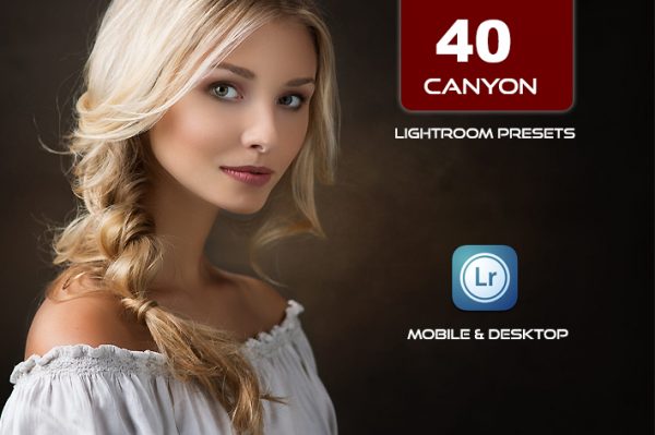 40 پریست لایت روم پرتره و کمرا راو و اکشن کمرا راو فتوشاپ تم شکلاتی Canyon Lightroom Presets