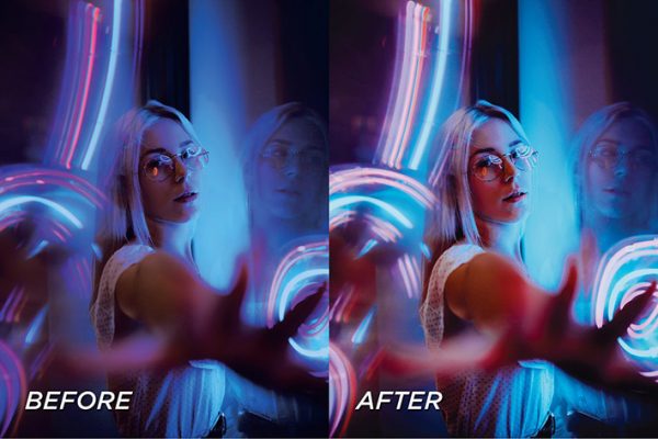 10 پریست لایت روم حرفه ای تم رنگی نئون Neon Lightroom Presets