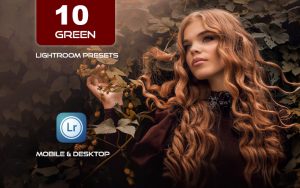 10 پریست لایت روم حرفه ای تم سبز Green Lightroom Presets