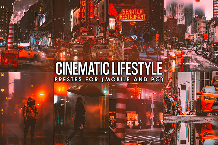 12 پریست لایت روم سینمایی و پریست کمرا راو فتوشاپ Cinematic Urban Street Lightroom Presets