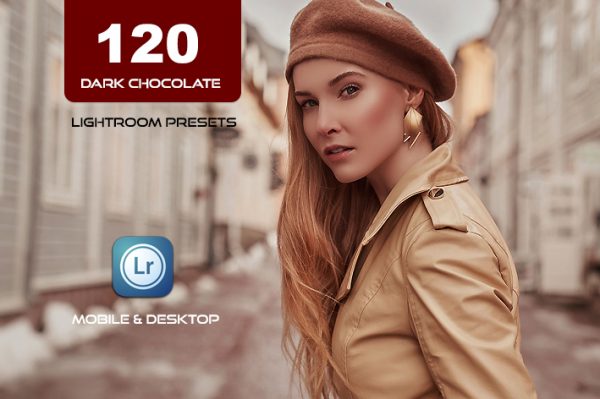 120 پریست لایت روم و پریست کمرا راو فتوشاپ و LUTs تم شکلاتی تیره Dark Chocolate Lightroom Presets