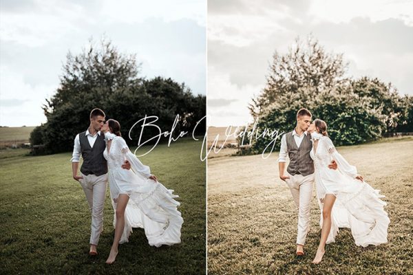 20 پریست لایت روم عروسی 2021 حرفه ای Boho Wedding Lightroom Presets Pack