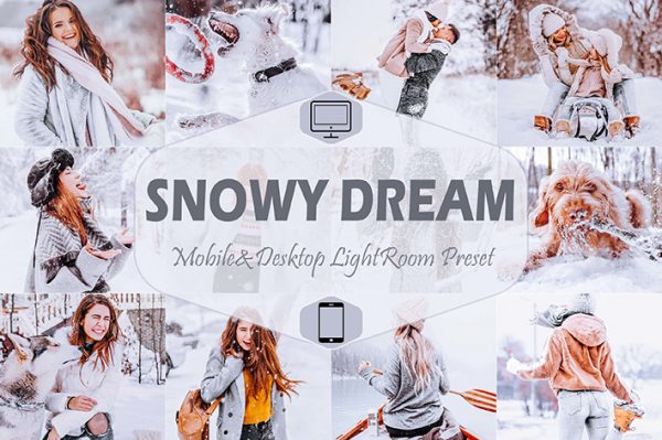 20پریست لایت روم زمستان تم رویای برفی Snowy Dream Winter Lightroom Presets