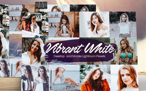 28 پریست لایت روم حرفه ای تم سفید پر انرژی Vibrant White Lightroom Presets