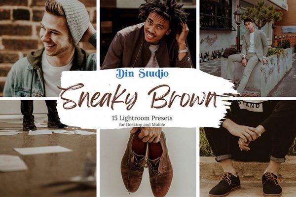 30 پریست لایت روم حرفه ای رنگی تم کاراملی Sneaky Brown Lightroom Presets