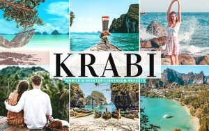 40 پریست لایت روم و کمرا راو و اکشن کمرا راو فتوشاپ تم ساحلی Krabi Lightroom Presets