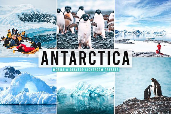 40 پریست لایت روم و کمرا راو و اکشن کمرا راو فتوشاپ تم قطب جنوب Antarctica Lightroom Presets