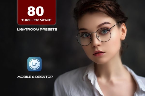 80 پریست لایت روم پرتره سینمایی و اکشن فتوشاپ و لات رنگی Thriller Movie Lightroom Presets