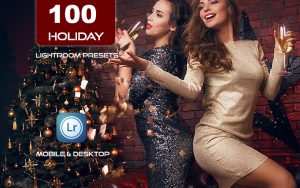 100 پریست لایت روم کریسمس 2021 حرفه ای Holiday Lightroom Preset Bundle