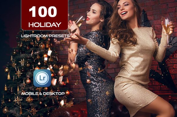 100 پریست لایت روم کریسمس 2021 حرفه ای Holiday Lightroom Preset Bundle