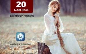 20 پریست لایت روم حرفه ای رنگی تم طبیعی Natural Lightroom Presets