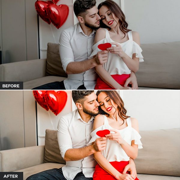24 پریست لایت روم 2021 حرفه ای تم ولنتاین valentine's day lightroom presets
