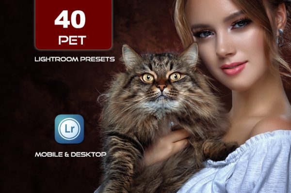 40 پریست رنگی لایت روم حرفه ای حیوانات خانگی Pet Lightroom Preset Bundle