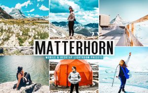 40 پریست لایت روم و کمرا راو و اکشن کمرا راو فتوشاپ تم ماترهورن Matterhorn Lightroom Presets