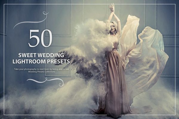 50 پریست لایت روم عروسی حرفه ای تم عروس شیرین Sweet Wedding Lightroom Presets