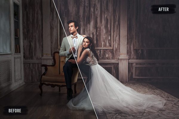 50 پریست لایت روم عروسی حرفه ای تم عروس شیرین Sweet Wedding Lightroom Presets