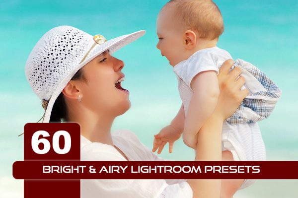 60 پریست لایت روم کودک و عکس خانوادگی BRIGHT And AIRY Lightroom Presets