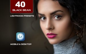 ۴۰ پریست لایت روم پرتره و پریست Camera Raw و اکشن فتوشاپ Black Bean Pro Lightroom Presets