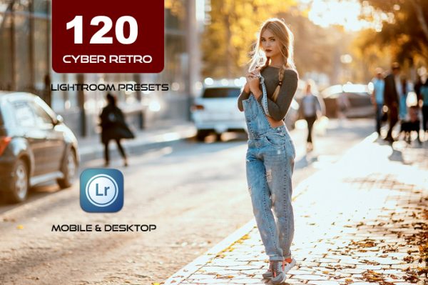 120 پریست لایت روم و LUTs و پریست کمرا راو فتوشاپ Cyber Retro Lightroom Presets