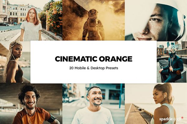 120 پریست لایت روم و پریست کمرا راو فتوشاپ و LUTs تم نارنجی سینماتیک Cinematic Orange Lightroom Preset