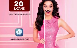 20 پریست لایت روم 2022 حرفه ای تم عشق صورتی Love Lightroom Preset