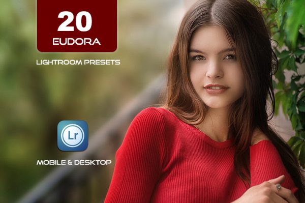20 پریست لایت روم عکس پرتره حرفه ای زیبا Eudora Lightroom Preset