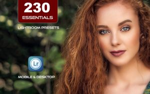 230 پریست لایت روم و پریست کمرا راو فتوشاپ و براش لایت روم Essentials Lightroom presets Photoshop ACR