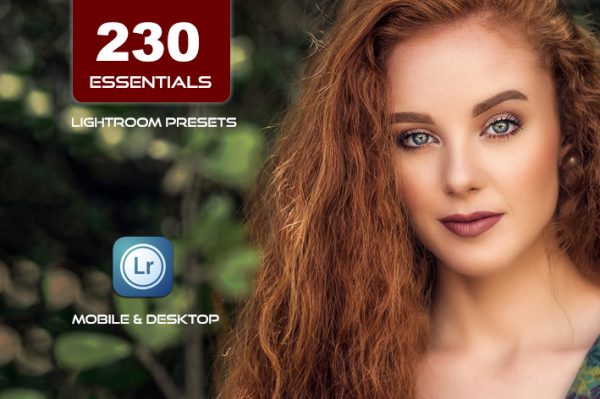 230 پریست لایت روم و پریست کمرا راو فتوشاپ و براش لایت روم Essentials Lightroom presets Photoshop ACR