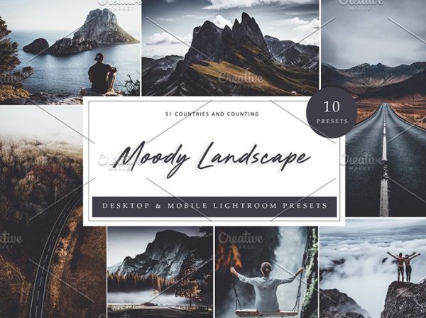 30 پریست لایت روم طبیعت 2021 حرفه ای Lightroom Moody Landscape