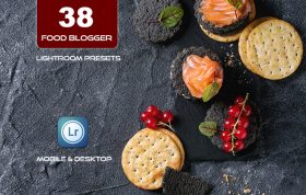 38 پریست لایت روم مواد غذایی 2022 حرفه ای Food Blogger Lightroom Preset