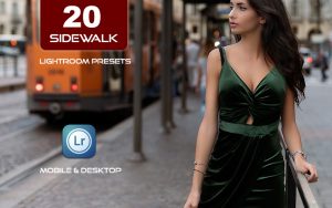20 پریست لایت روم حرفه ای 2022 رنگی تم پیاده رو Sidewalk Lightroom Presets