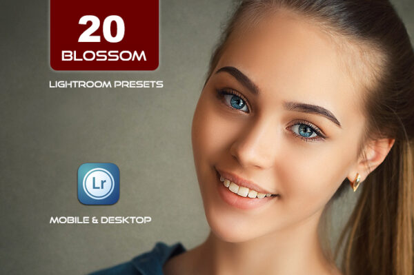 20 پریست لایت روم حرفه ای 2022 عکس پرتره مدلینگ Blossom Lightroom Preset
