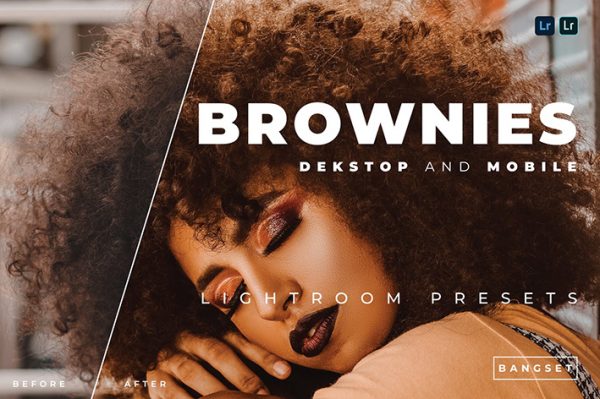 20 پریست لایت روم حرفه ای عکس پرتره تم قهوه ای Brownies Lightroom Preset