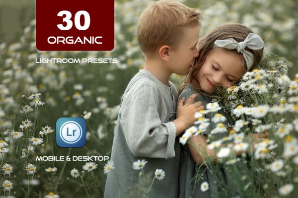 30 پریست لایت روم رنگی 2022 تم طبیعی Organic Lightroom Presets