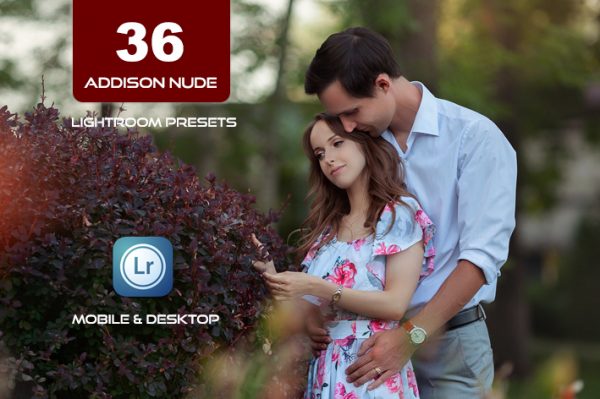 36 پریست لایت روم رنگی 2022 تم عاشقانه Addison Nude Lightroom Presets
