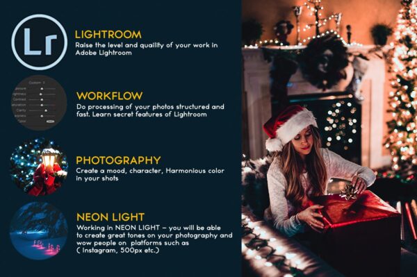50 پریست لایت روم 2022 عکس کریسمس Christmas Lightroom Presets