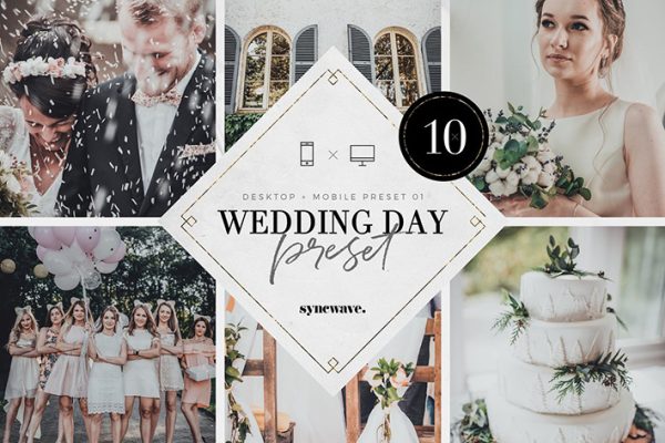 10 پریست لایت روم عکس عروسی 2022 حرفه ای Wedding Day Lightroom Presets Bundle