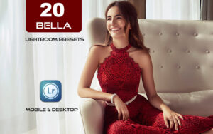 20 پریست لایت روم حرفه ای رنگی تم آبی قرمز Bella Lightroom Presets