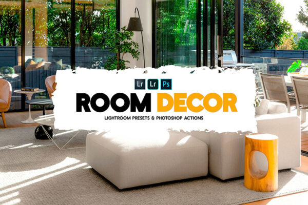 80 پریست لایت روم و پریست کمرا و اکشن فتوشاپ دکوراسیون داخلی Room Decor Presets Actions