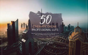 150 پریست لایت روم سینمایی 2022 و لات رنگی Cinematic Drone LUTs and Presets Pack
