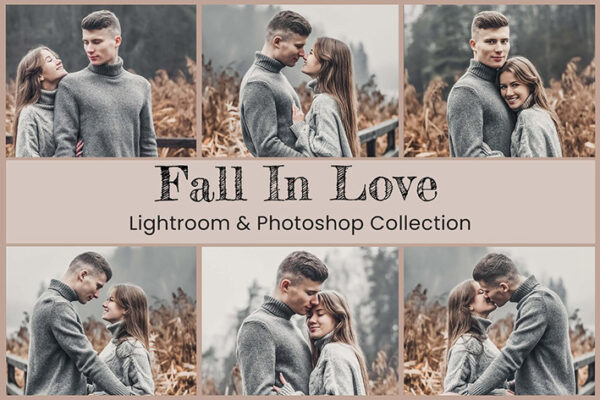 35 پریست لایت روم پاییز و پریست کمرا راو و اکشن فتوشاپ و لات رنگی Fall In Love Lightroom Ps LUT Preset