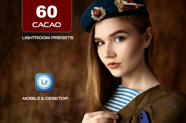 60 پریست لایت روم کاکائویی و کمرا راو و اکشن فتوشاپ و لات رنگی Cacao Lightroom Photoshop LUTs