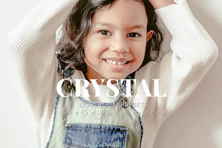 20 پریست لایت روم 2022 حرفه ای عکس کودک تم کریستال Crystal Lightroom Presets