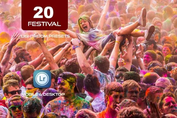 20 پریست لایت روم حرفه ای 2022 رنگی تم فستیوال Festival Lightroom Presets