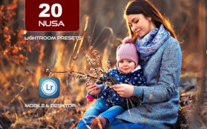20 پریست لایت روم حرفه ای 2022 رنگی تم گرم Nusa Lightroom Presets